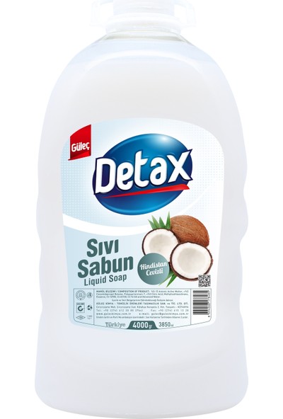 Detax Sıvı El Sabun U Hindistan Cevizi 4 L