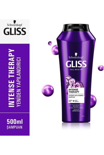 Schwarzkopf Gliss Intense Therapy Saç Bakım Şampuanı 500 ML