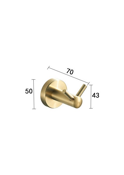Falangshi Banyo Aksesuarları Robe Hooks Havlu Yüzük Tuvalet Fırçası Tutucu Sabunluk Banyo Donanım Seti Altın Fırçalanmış Wb8834 | Banyo Donanım Setleri (Yurt Dışından)
