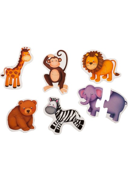 Eolo +1 Yaş Çiftlik Hayvanları ve Orman Hayvanları Baby Puzzle 2’li Set (Eolo)