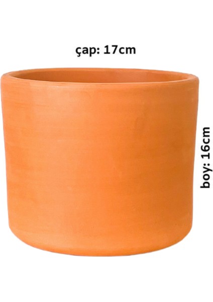 Ruby Terra Cotta Saksı Naturel 17cm