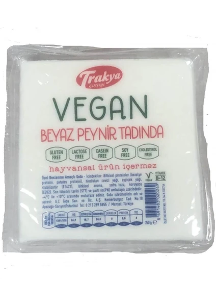 Trakya Çiftliği Vegan Beyaz Peynir (Glutensiz) 250 gr