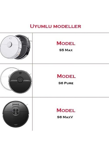 Roborock S5 Max Uyumlu 2'li Mop Bezi modelleri