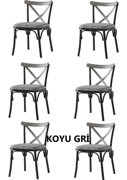 6 Adet Çapraz Bahar Sandalye