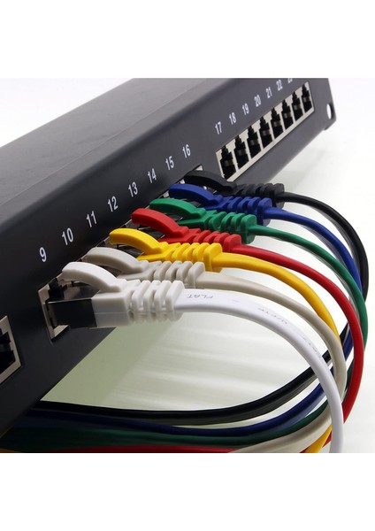 CAT7 Yassı FTP Ethernet (Network, LAN) Kablosu, Mavi, 7.50 metre