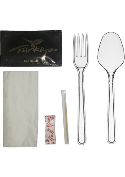 Tek Kullanımlık 6’lı Lüks Çatal Kaşık Seti 500 Lü