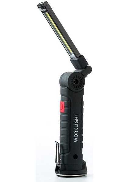 Fu USB Şarj Cob Katlanır Oto Tamir Lambası Çalışma Lambası Büyük 10W - Siyah (Yurt Dışından)