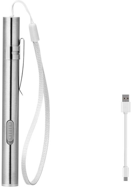 USB Şarj Edilebilir Tükenmez Kalem Tipi Palm El Feneri Açık Mini Çift Katmanlı (Yurt Dışından)