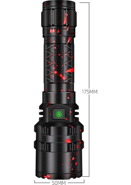 LED Taktik El Feneri Ultra Parlak 1800LM USB Şarj Edilebilir LED El Fenerleri Kamp Acil Ev Için Sos ile Su Geçirmez 5 Mod (Yurt Dışından) modelleri