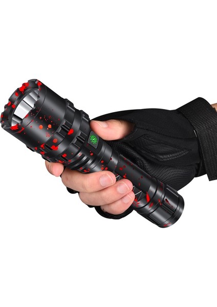 LED Taktik El Feneri Ultra Parlak 1800LM USB Şarj Edilebilir LED El Fenerleri Kamp Acil Ev Için Sos ile Su Geçirmez 5 Mod (Yurt Dışından) fırsatları