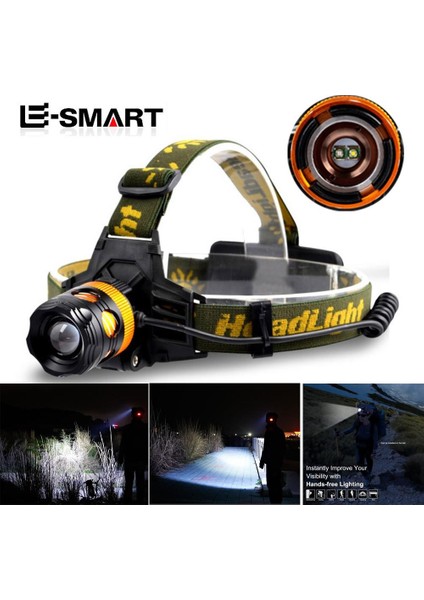 2000 Lm Xm-L Xml T6 LED Far Far Kafası Torch 2X18650 +Şarj Cihazı (Yurt Dışından) fiyatları