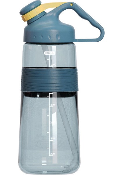 Dış Mekan Şişe Suluk 1500ML Matara Saman ile Yüksek Kapasiteli (Yurt Dışından)