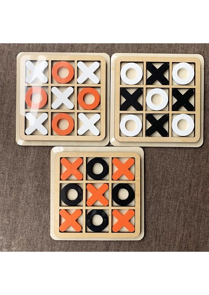 5 Adet Tic Tac Toe Çocuklara Hediye Tahta Oyunu (Yurt Dışından)