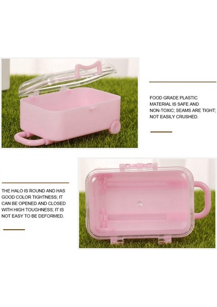 Pembe Mini Rulo Tl Bavul Şeker Kutusu Kişilik Yaratıcı Düğün Şeker Kutusu Bagaj Arabası Durumda Şekerküçük Saklama Kutusu