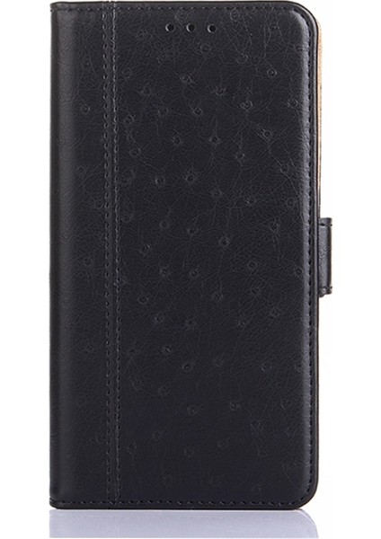 Xiaomi Için Poco M3 Devekuşu Doku Pu Kılıfı Siyah (Yurt Dışından)