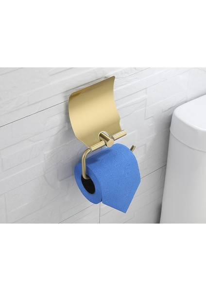 Banyo Donanım Seti Fırçalanmış Altın Tuvalet Fırçası Tutucu Robe Kanca Kağıt Tutucu Sabunluk Tutucu Duvara Montaj Banyo Aksesuarları | Banyo Donanım Setleri (Yurt Dışından)