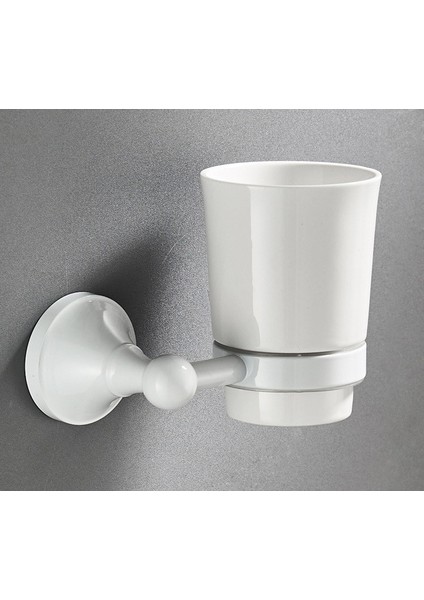 Beyaz Banyo Donanım Aksesuarları Set Pirinç Duş Sabunluk Saç Kuru Tutucu Havlu Demiryolu Bar Robe Kanca Tuvalet Fırçası Rulo Tutucu | Banyo Donanım Setleri (Beyaz) (Yurt Dışından)