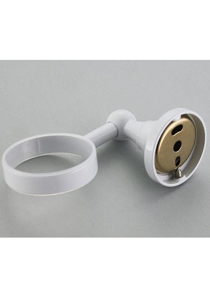 Beyaz Banyo Donanım Aksesuarları Set Pirinç Duş Sabunluk Saç Kuru Tutucu Havlu Demiryolu Bar Robe Kanca Tuvalet Fırçası Rulo Tutucu | Banyo Donanım Setleri (Beyaz) (Yurt Dışından)