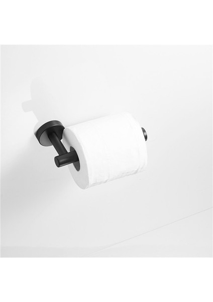 Mat Siyah 3 Parça Set Banyo Aksesuarları 304 Paslanmaz Çelik Duvara Dağı Tuvalet Kağıdı Tutucu Havlu Bar Yüzük Robe Kanca | Banyo Donanım Setleri (Siyah) (Yurt Dışından) fiyatları