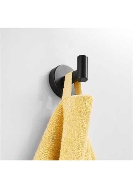 Mat Siyah 3 Parça Set Banyo Aksesuarları 304 Paslanmaz Çelik Duvara Dağı Tuvalet Kağıdı Tutucu Havlu Bar Yüzük Robe Kanca | Banyo Donanım Setleri (Siyah) (Yurt Dışından) fırsatları