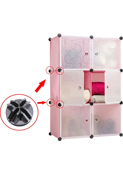 Modüler Organizatör Dolap ve Tel Izgara Kare Depolama Lving Ünitesi Için Tel Kare Plastik Konnektörler, 8'li Set (Biz) indirimleri