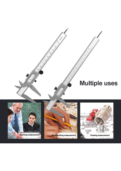 0-120MM/160MM Paslanmaz Çelik Sürmeli Kaliper Göstergesi Mikrometre Ölçme Aleti modelleri