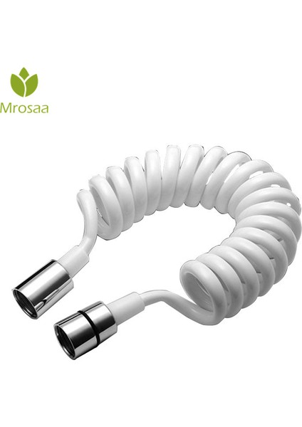 Kcasa 1.8m Pvc Yaylı Esnek Geri Çekilebilir Hortum, Duş Başlığı Tuvalet Bide Duş Su Borusu