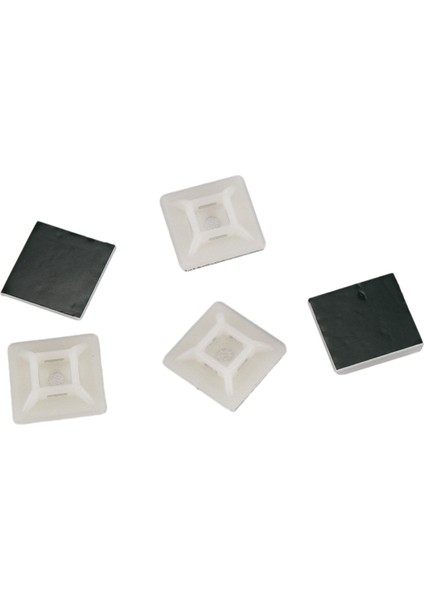 Flyeer 100X 1 Paket Sıralama Yapışkanlı Kablo Tel Kurşun Kravat Kare Montaj Klipsleri Duvar Tutucu, 19X19MM[BEYAZ]