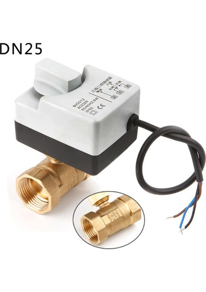 Srıwen AC220V DN25 2 Yollu 3 Telli Manuel Anahtarlı Motorlu Küresel Vana Elektrikli Aktüatör
