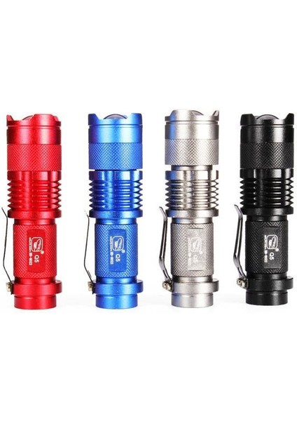 Gülen Köpekbalığı -8022 Q5 3 Modlu Yakınlaştırılabilir Mini LED El Feneri - Mavi (Yurt Dışından)