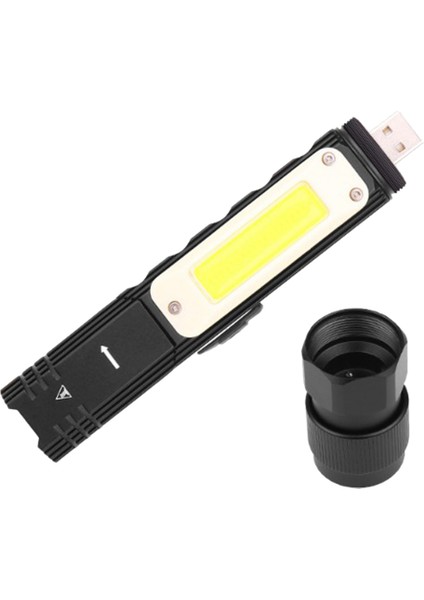 1 Adet Çalışma Işığı Cob+Led Şarj Edilebilir Manyetik Esnek Muayene Lambası Çalışma Işıkları (Yurt Dışından)