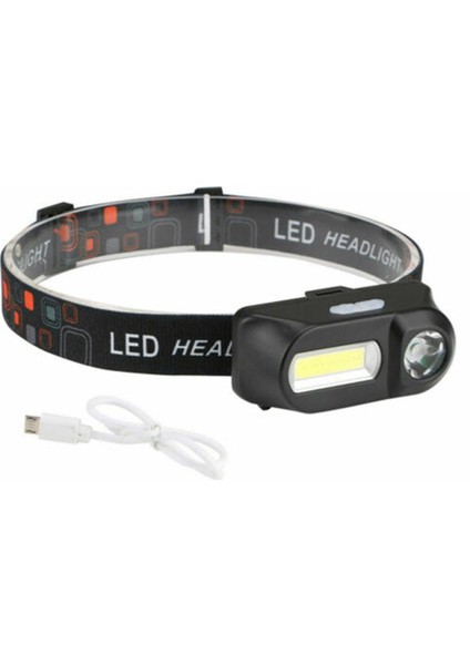 Te 6 Mod USB Şarj Bandı LED Far Acil Far El Feneri (Yurt Dışından)