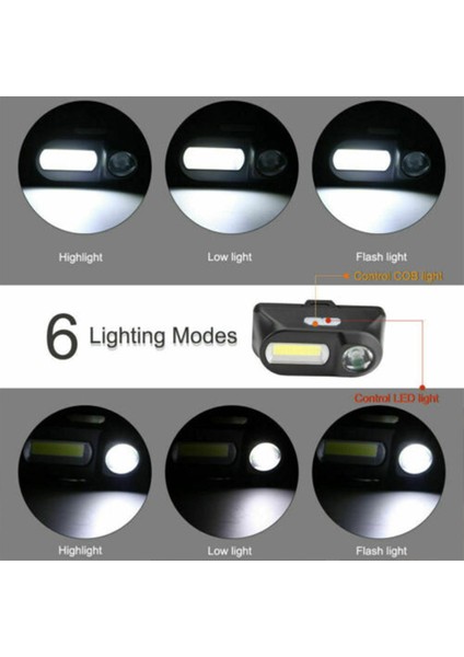 Te 6 Mod USB Şarj Bandı LED Far Acil Far El Feneri (Yurt Dışından) fiyatları