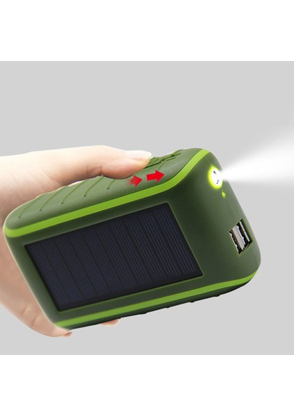 Çok Fonksiyonlu Güneş Enerjisi Güç Bankası 8000MAH El Krank Dinamo Powered Outdoors Solar Charger (Yurt Dışından)