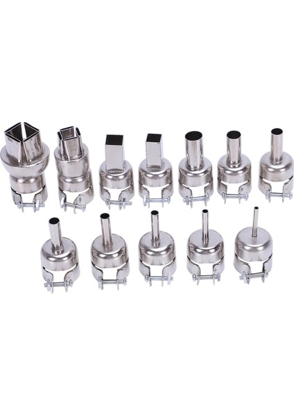 Sıcak Hava Rüzgar Memesi 12 Parça Set Kare Yuvarlak 850 952 Evrensel Lehimleme Istasyonu Rüzgar Tsui Bga Tesisi Kalay Meme (Yurt Dışından)