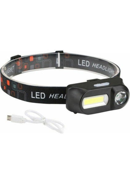 Mod USB Şarj Kafa Bandı LED Far Acil Far El Feneri (Yurt Dışından)
