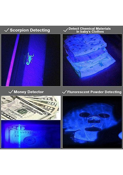 Xanes U06 Taşınabilir El Taktik Uv Ultraviyoleled El Feneri 3 * Aaa (Yurt Dışından) fırsatları