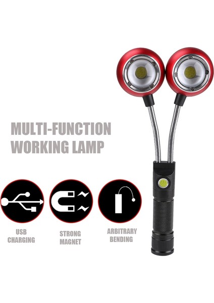 Esnek Bükülebilir Şarj Edilebilir LED Çalışma Işığı - Siyah (Yurt Dışından) modelleri