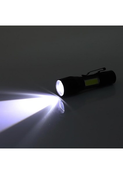 Taşınabilir Hafif USB Şarj Edilebilir LED El Feneri Cob Lambası Torç Flaşı (Yurt Dışından) modelleri