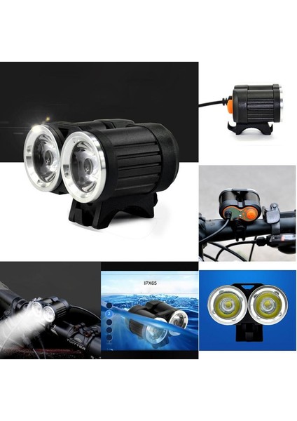 Gerçek 2000LM 2 x Xm-L T6 LED USB Su Geçirmez Lamba Bisiklet Bisiklet Far (Yurt Dışından) fiyatları