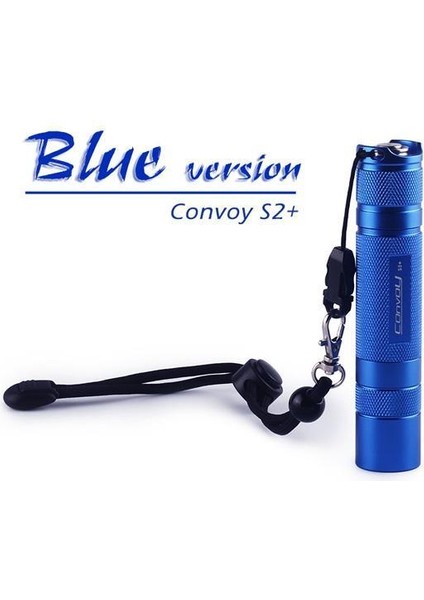Convoy S2+ Mavi Xm-L2 7135X8 3/5 Modları Edc LED El Feneri (Yurt Dışından)
