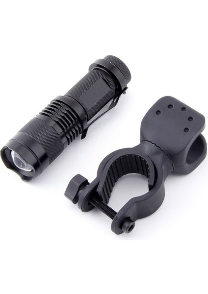 SK68 Mini Zoom El Feneri Işık El Feneri LED Q5 El Feneri + Işık Klipsi (Yurt Dışından)
