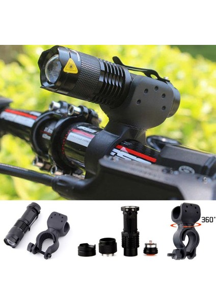 SK68 Mini Zoom El Feneri Işık El Feneri LED Q5 El Feneri + Işık Klipsi (Yurt Dışından) modelleri