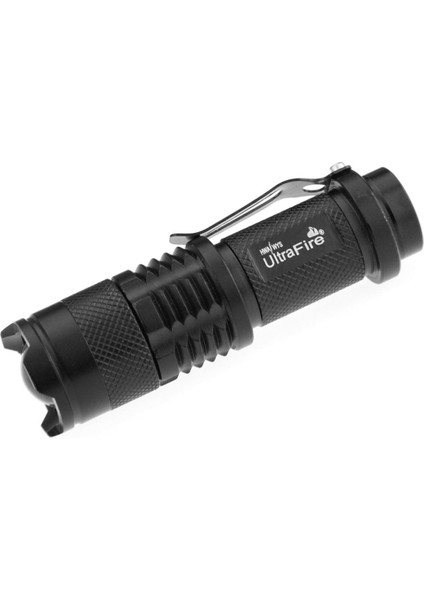 Ultrafire R5 LED 400LM Soğuk Beyaz Işık El Feneri - Siyah (1*14500) (Yurt Dışından)