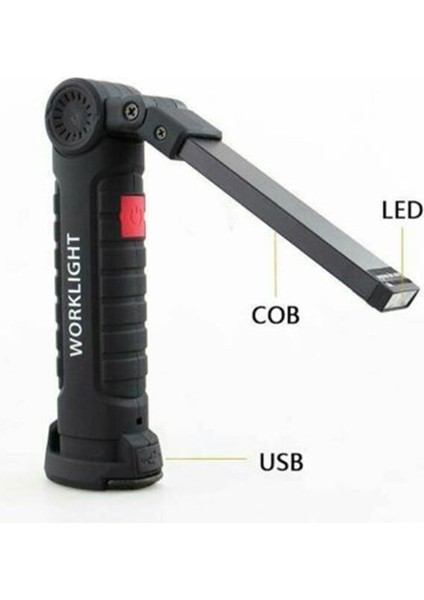 Bs USB Şarj El Tipi LED Katlanır Çalışma Işığı Çok Fonksiyonlu El Feneri (Yurt Dışından) modelleri