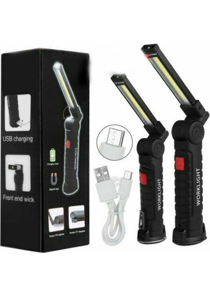 Bs USB Şarj El Tipi LED Katlanır Çalışma Işığı Çok Fonksiyonlu El Feneri (Yurt Dışından) indirimleri