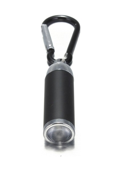 Mini LED Dışbükey Ayna El Feneri Lamba Anahtarlık Işık Torch Anahtarlık Siyah (Yurt Dışından)