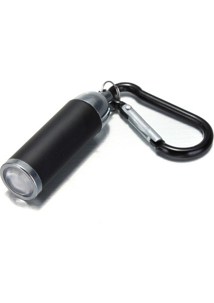 Mini LED Dışbükey Ayna El Feneri Lamba Anahtarlık Işık Torch Anahtarlık Siyah (Yurt Dışından)