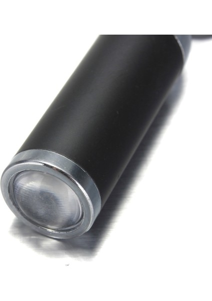 Mini LED Dışbükey Ayna El Feneri Lamba Anahtarlık Işık Torch Anahtarlık Siyah (Yurt Dışından)