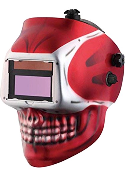 Güneş Otomatik Kaynak Maskesi / Kaynak Kaskı / Kaynakçı Şapkası / Gözlüğütig Mig Mma Mag Kaynak Ekipmanı Için (Kırmızı Kafatası) (Yurt Dışından)